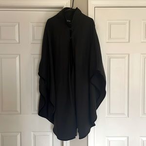 Winter Long Cape/Wrap Black Two Buttons One Size J.G. Hook